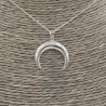 Zilveren ketting met hoorn hanger