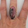 Zilveren ring gezet met Rhodoniet 18.5 mm