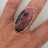 Zilveren ring gezet met Rhodoniet 18.5 mm