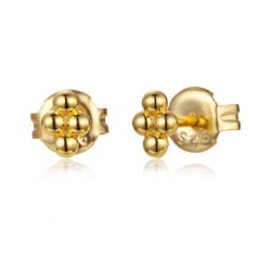 Vergulde beaded oorknopjes