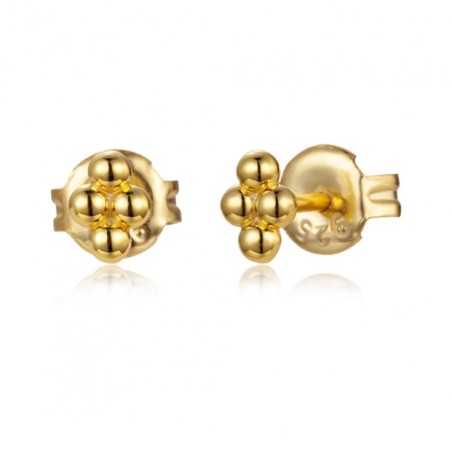 Vergulde beaded oorknopjes