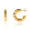Vergulde snake print creolen