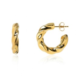 Vergulde twisted creolen