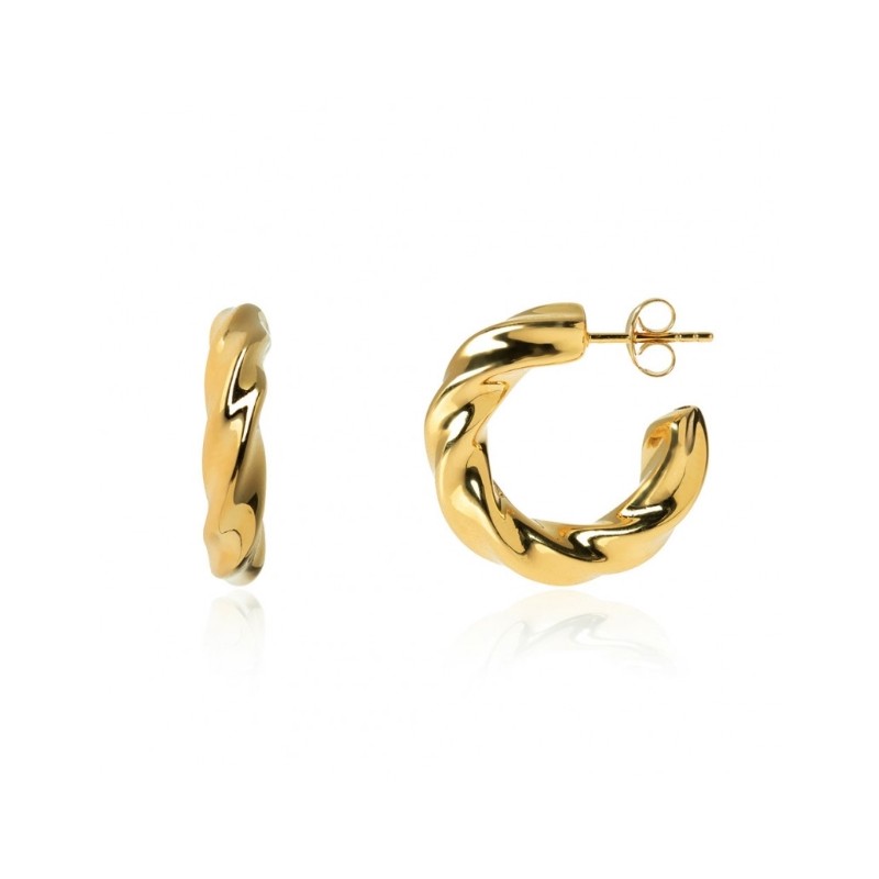 Vergulde twisted creolen