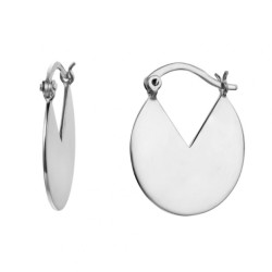 925 Sterling zilveren disc creolen