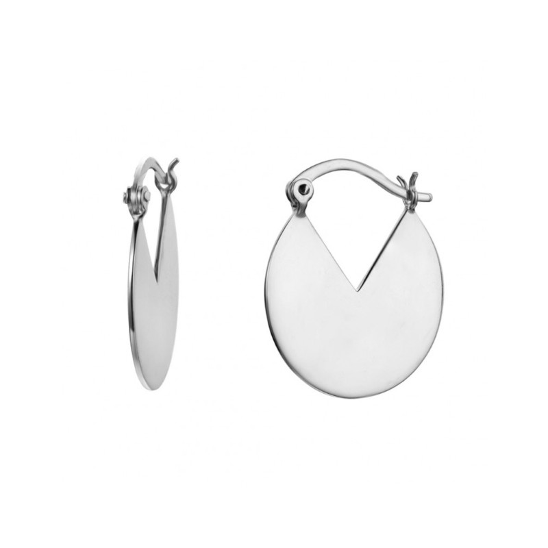 925 Sterling zilveren disc creolen