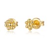 Vergulde beaded bloem oorknopjes