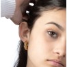 Zilveren swirl creolen