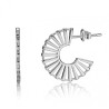 925 Sterling zilveren open halve disc oorbellen