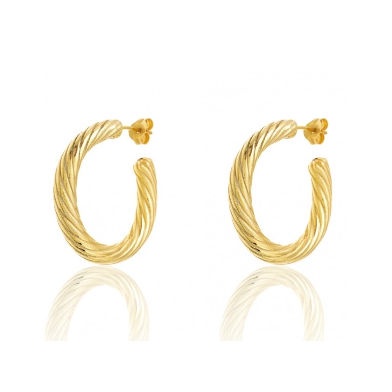 18K vergulde creolen
