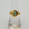 Vergulde ring met Ethiopische Opaal 16.5 mm