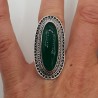 Zilveren ring gezet met groene Onyx