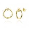 Vergulde ring met Zirkonia oorknoppen