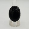 Zilveren ring met grote brede ovale zwarte Onyx 18.5 mm
