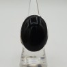 Zilveren ring met grote brede ovale zwarte Onyx 18 mm