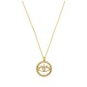 Vergulde ketting met evil eye hanger met Zirkonia