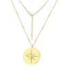 Vergulde ketting met Noordster hanger gezet met Zirkonia