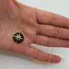 Vergulde ketting met Noordster hanger gezet met Zirkonia