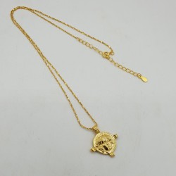 Vergulde ketting met Romeinse munt hanger