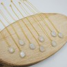 Vergulde ketting met regenboog Maansteen hanger