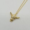 Vergulde ketting met stieren schedel hangertje
