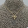 Vergulde ketting met stieren schedel hangertje