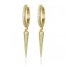 Vergulde creolen met spike hanger