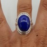 925 Sterling zilveren ring gezet met Lapis Lazuli 17.5 mm
