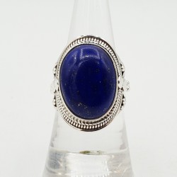 925 Sterling zilveren ring gezet met Lapis Lazuli 17.5 mm