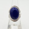 925 Sterling zilveren ring gezet met Lapis Lazuli 17.5 mm