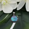 Zilveren hanger met ronde Abalone schelp