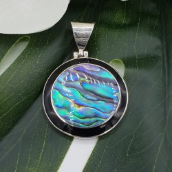 Zilveren hanger met ronde Abalone schelp