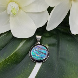 Zilveren hanger met ronde Abalone schelp