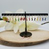 Vergulde halve creolen met gele koraal resin hanger