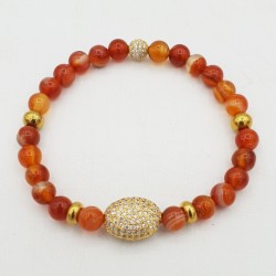 Armband van oranje Botswana Agaat