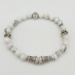 Armband met witte Howliet
