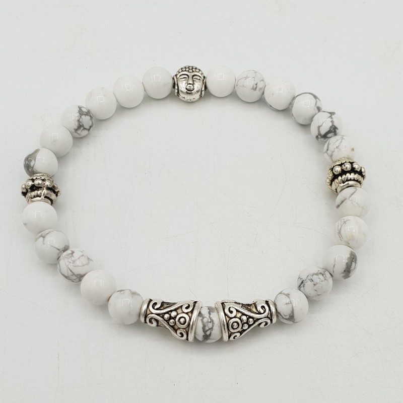 Armband met witte Howliet