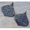 Hanger set zwarte Buffelhoorn 005