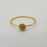 Vergulde ring met zirkonia