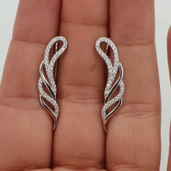 925 Sterling zilveren oorklimmer gezet met Zirkonia