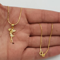 Vergulde ketting met elf hanger gezet met Zirkonia