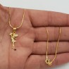 Vergulde ketting met elf hanger gezet met Zirkonia