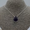 925 Sterling zilveren ketting met druppelvormige Amethist hanger