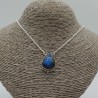 925 Sterling zilveren ketting met druppelvormige Labradoriet hanger