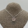 925 Sterling zilveren ketting met druppelvormige Rozenkwarts hanger