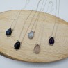 925 Sterling zilveren ketting met druppelvormige Maansteen hanger