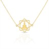 Vergulde choker ketting met Boeddha hanger