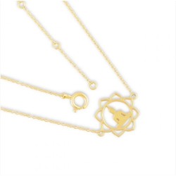 Vergulde choker ketting met Boeddha hanger