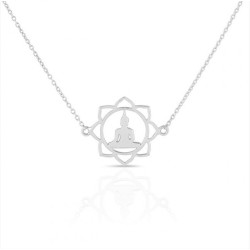 925 Sterling zilveren choker ketting met boeddha hanger