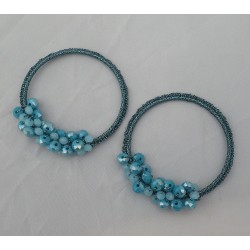 Hanger set van zijdedraad en kristallen